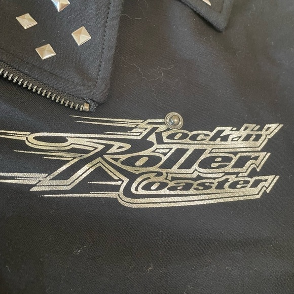 RARE Disney Park’s Rock ‘n’ Roller Coaster Black Jacket NWOT Aerosmith - Picture 3 of 14